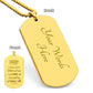 Gift For Dad Engraved Dog Tag Necklace - Mallard Moon Gift Shop