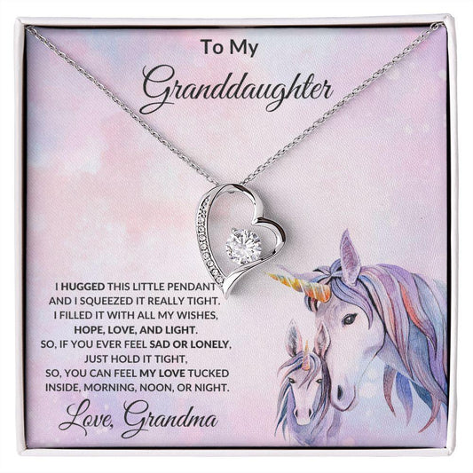 To My Granddaughter Necklace Love Grandma - Mallard Moon Gift Shop