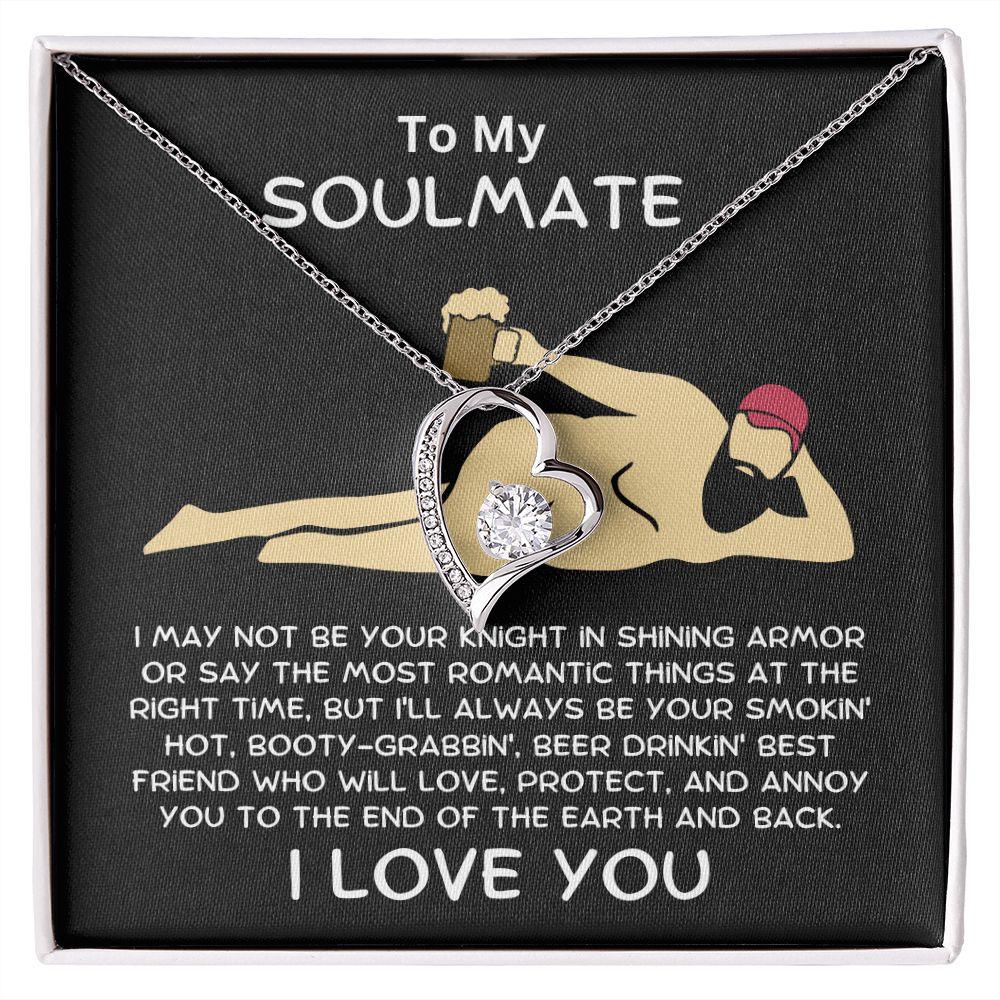 To My Soulmate Smoking Hot Lover Forever Love Heart Pendant Necklace - Mallard Moon Gift Shop