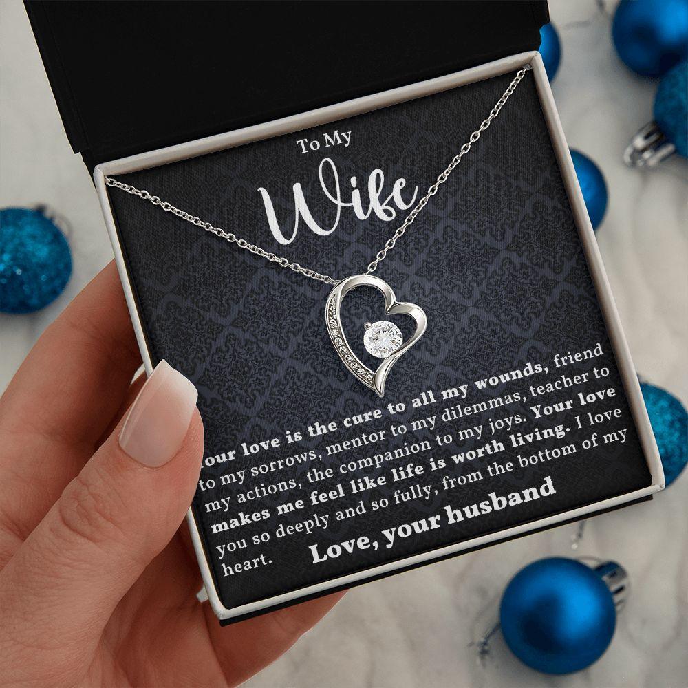 Gift for Wife - Bottom of my Heart - Forever Love Heart Pendant Necklace - Mallard Moon Gift Shop