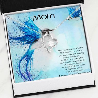 Gift for Mother From Daughter Forever Love Heart Pendant Necklace - Mallard Moon Gift Shop