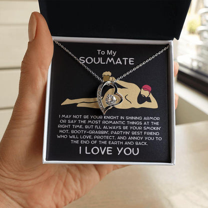 Gift for Soulmate Smoking Hot Lover Heart Pendant Necklace - Mallard Moon Gift Shop