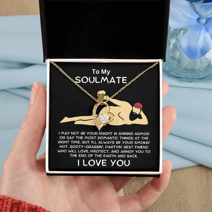 Gift for Soulmate Smoking Hot Lover Heart Pendant Necklace - Mallard Moon Gift Shop