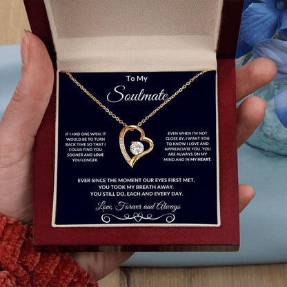 To My Soulmate I Love You Forever and Always Necklace - Mallard Moon Gift Shop