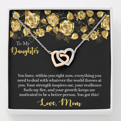 Daughter Heart Pendant Necklace from Mom - Mallard Moon Gift Shop