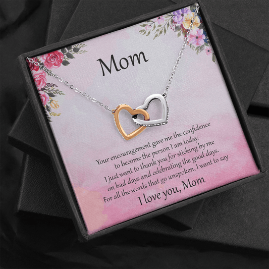 Gift for Mom Heart Pendant Necklace - Mallard Moon Gift Shop