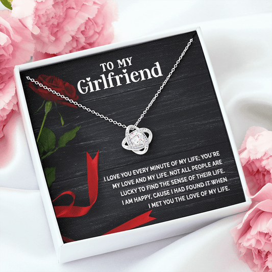 Gift for Girlfriend - Love you Every Minute - CZ Pendant Necklace - Mallard Moon Gift Shop