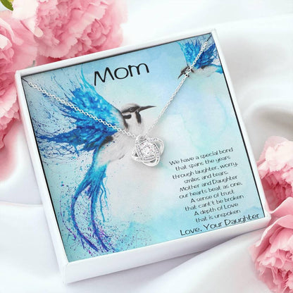 Gift for Mom from Daughter Love Knot Pendant Necklace - Mallard Moon Gift Shop