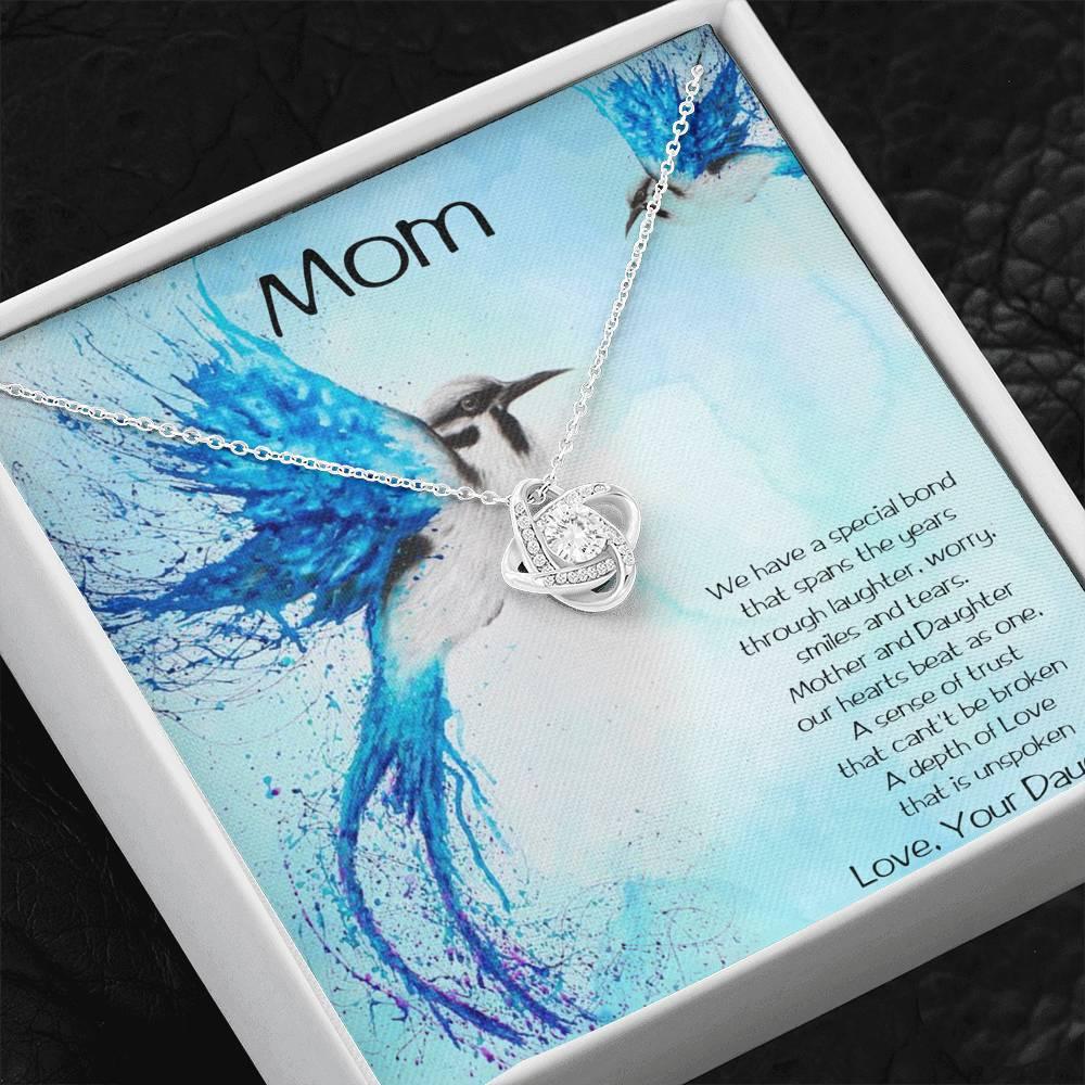 Gift for Mom from Daughter Love Knot Pendant Necklace - Mallard Moon Gift Shop