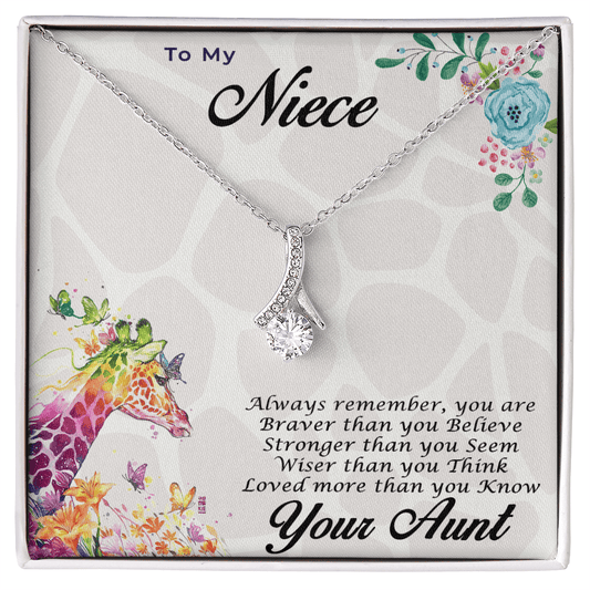 Gift for Niece CZ Pendant Necklace - Mallard Moon Gift Shop