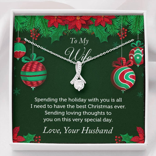 To My Wife - You are all I ever need  - Pendant Necklace - Mallard Moon Gift Shop