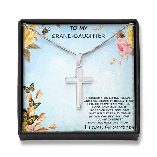 Granddaughter Cross Pendant Necklace - Mallard Moon Gift Shop