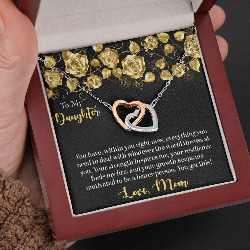 Daughter Heart Pendant Necklace from Mom - Mallard Moon Gift Shop