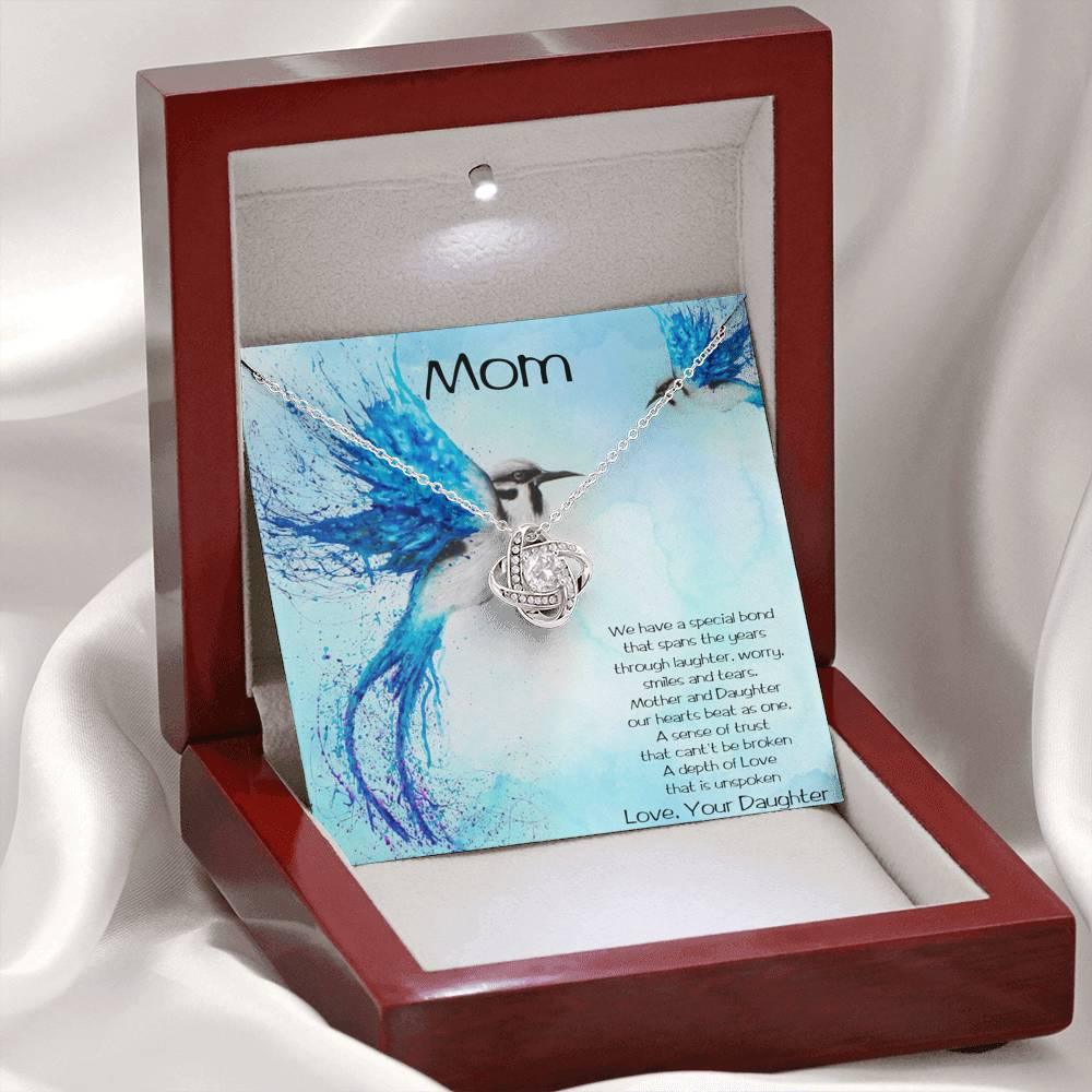 Gift for Mom from Daughter Love Knot Pendant Necklace - Mallard Moon Gift Shop