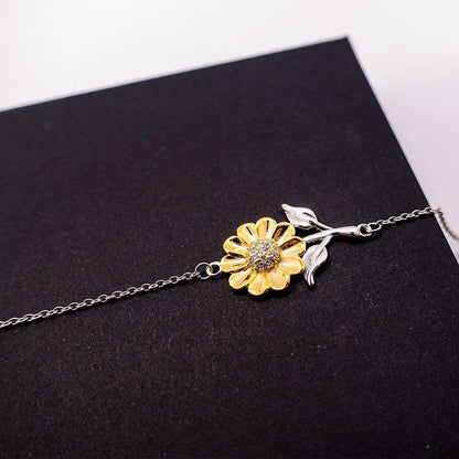 Bookbinder Sunflower Bracelet - Thanks for being who you are - Birthday Christmas Jewelry Gifts Coworkers Colleague Boss - Mallard Moon Gift Shop