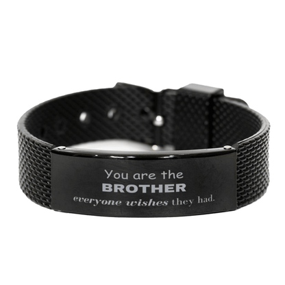 Brother Black Shark Mesh Bracelet, Everyone wishes they had, Inspirational Bracelet For Brother, Brother Gifts, Birthday Christmas Unique Gifts For Brother - Mallard Moon Gift Shop