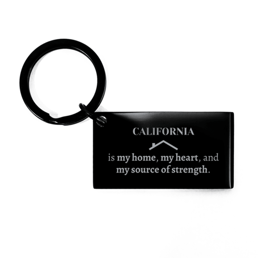 California is my home Gifts, Lovely California Birthday Christmas Keychain For People from California, Men, Women, Friends - Mallard Moon Gift Shop