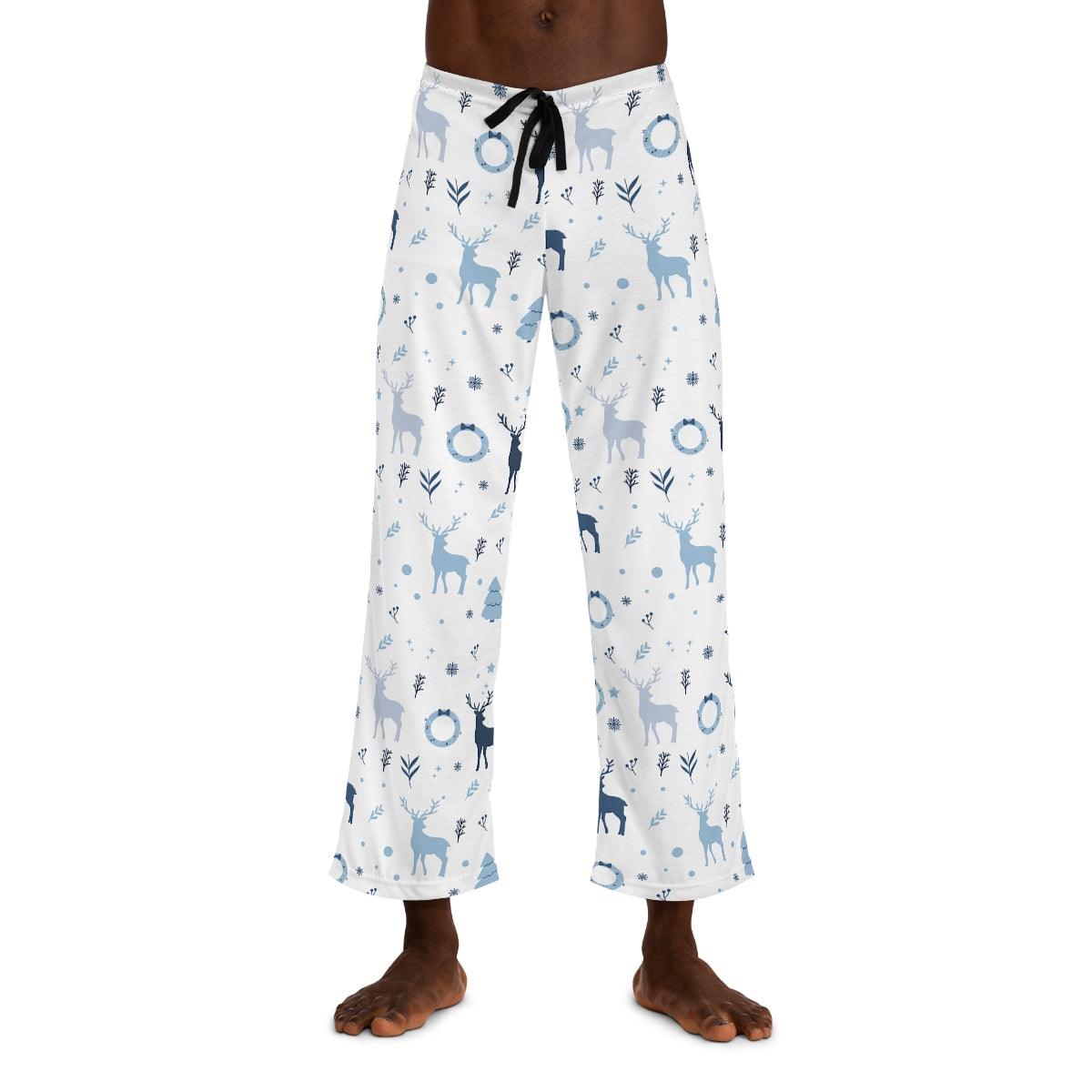 Men's Holiday Blue Christmas Pajama Pants (AOP) - Mallard Moon Gift Shop