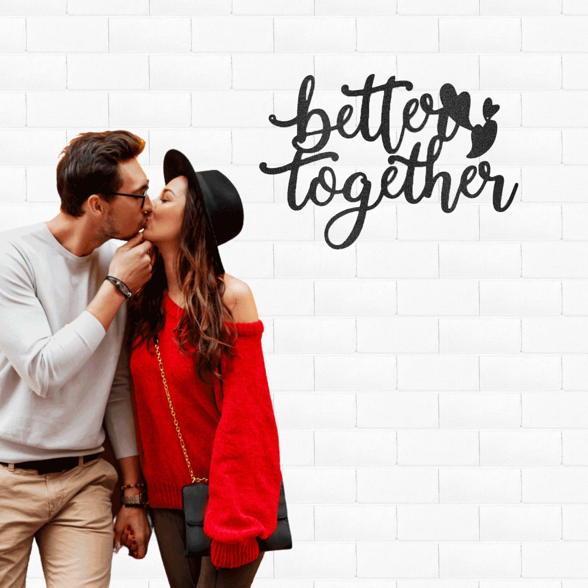 Better Together Quote Steel Wall Sign - Mallard Moon Gift Shop