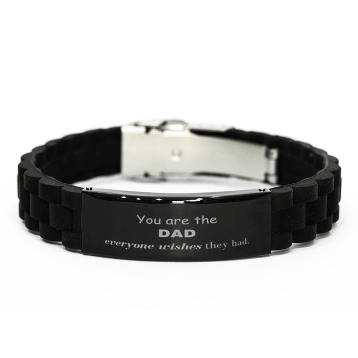 Dad Black Glidelock Clasp Bracelet, Everyone wishes they had, Inspirational Bracelet For Dad, Dad Gifts, Birthday Christmas Unique Gifts For Dad - Mallard Moon Gift Shop