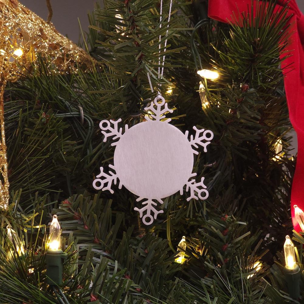 Dog Groomer Snowflake Ornament - Thanks for being who you are - Birthday Christmas Jewelry Gifts Coworkers Colleague Boss - Mallard Moon Gift Shop