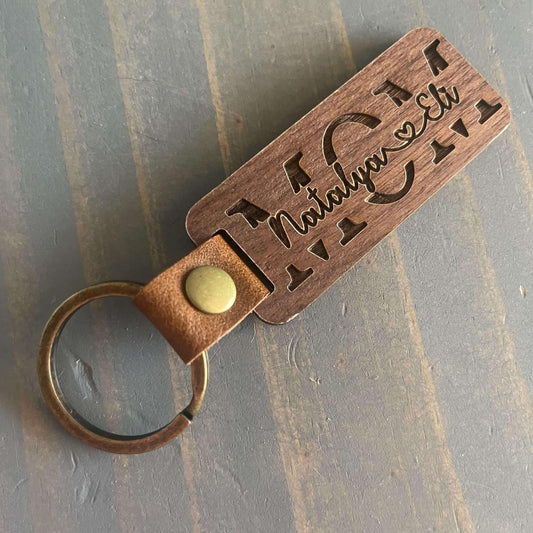 For Mom - Premium Walnut Keychain - Mallard Moon Gift Shop