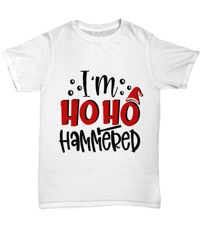 Funny Holiday Tee Shirt -I'm Ho Ho Hammered - Mallard Moon Gift Shop