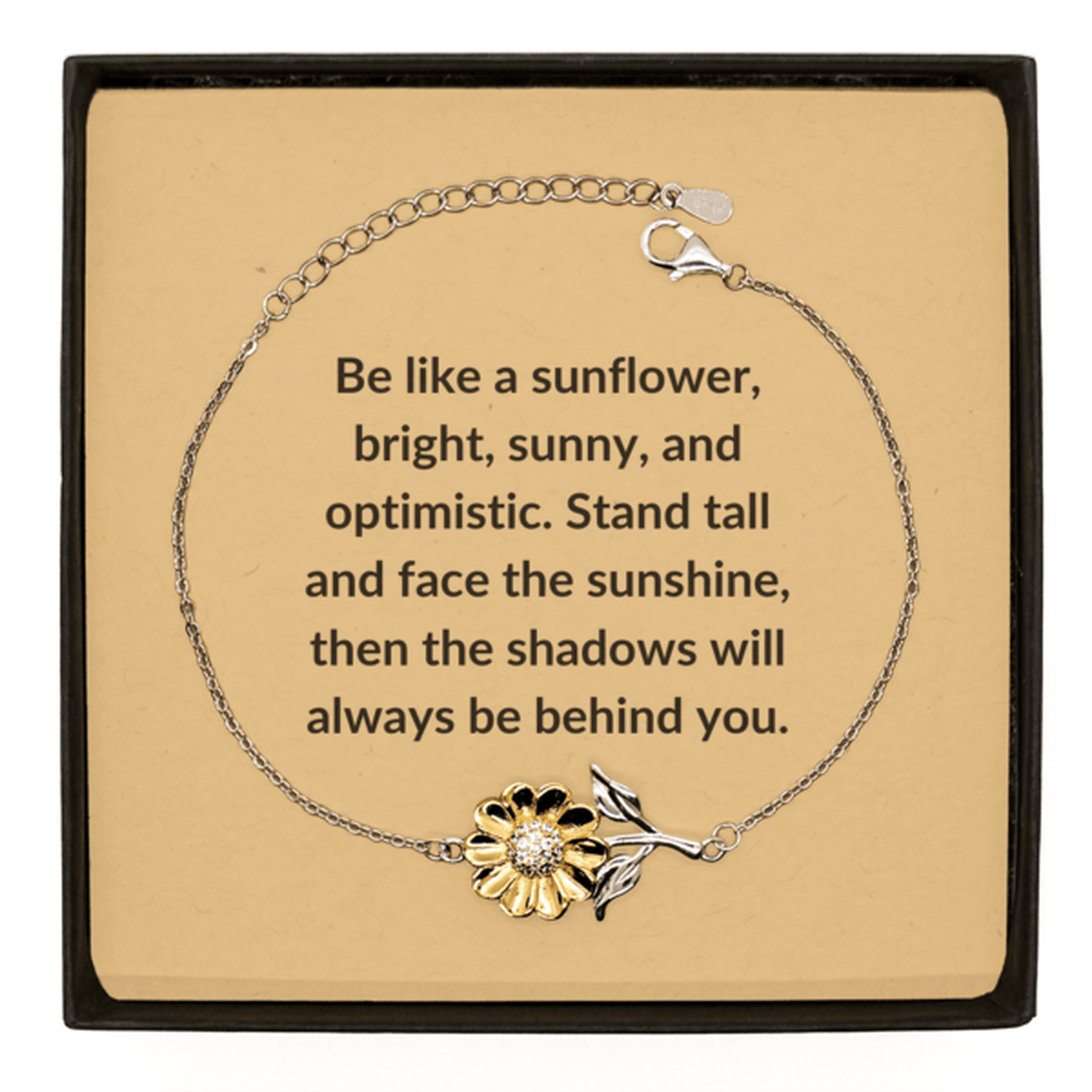 Granddaughter Personalized Sunflower Bracelet - Mallard Moon Gift Shop