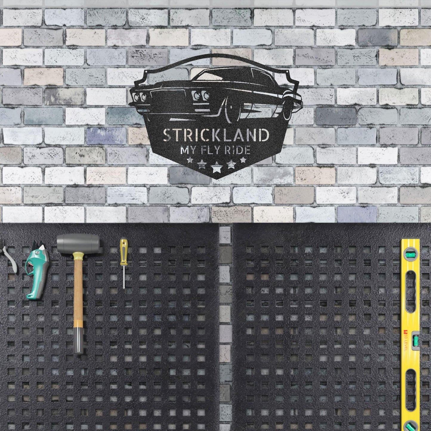 Classic Muscle Car Personalized Name Metal Art Wall Sign - Mallard Moon Gift Shop