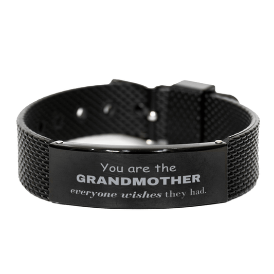 Grandmother Black Shark Mesh Bracelet, Everyone wishes they had, Inspirational Bracelet For Grandmother, Grandmother Gifts, Birthday Christmas Unique Gifts For Grandmother - Mallard Moon Gift Shop