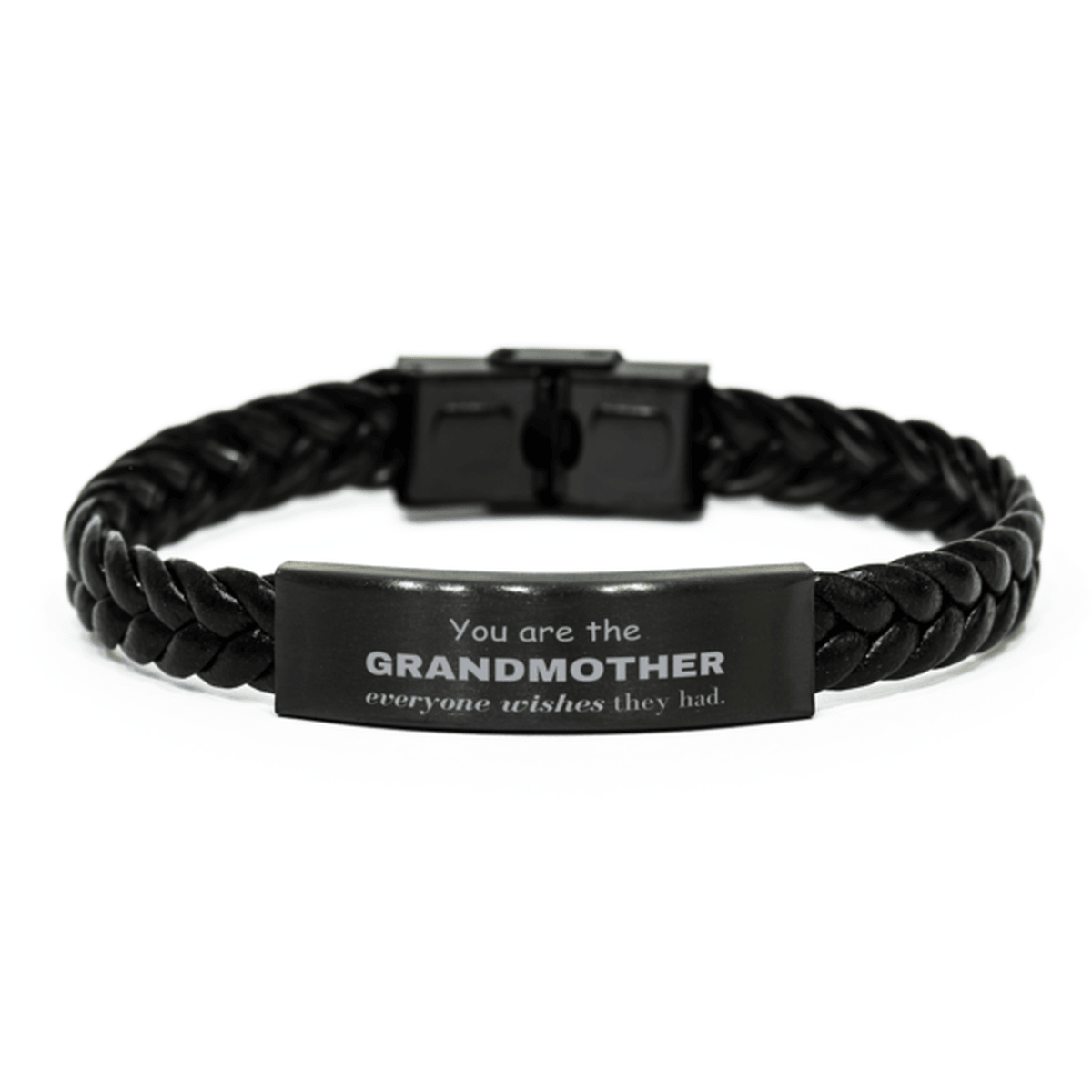 Grandmother Braided Leather Bracelet, Everyone wishes they had, Inspirational Bracelet For Grandmother, Grandmother Gifts, Birthday Christmas Unique Gifts For Grandmother - Mallard Moon Gift Shop