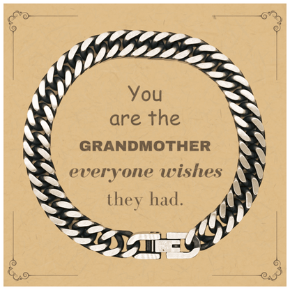 Grandmother Cuban Link Chain Bracelet, Everyone wishes they had, Inspirational Bracelet For Grandmother, Grandmother Gifts, Birthday Christmas Unique Gifts For Grandmother - Mallard Moon Gift Shop