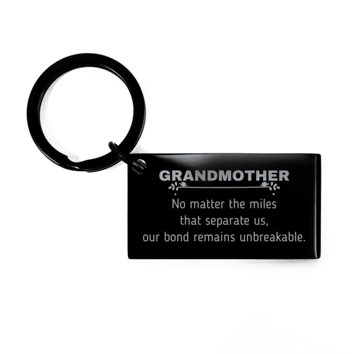 Grandmother Long Distance Relationship Gifts, No matter the miles that separate us, Cute Love Keychain For Grandmother, Birthday Christmas Unique Gifts For Grandmother - Mallard Moon Gift Shop