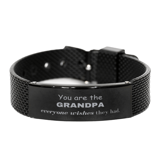 Grandpa Black Shark Mesh Bracelet, Everyone wishes they had, Inspirational Bracelet For Grandpa, Grandpa Gifts, Birthday Christmas Unique Gifts For Grandpa - Mallard Moon Gift Shop