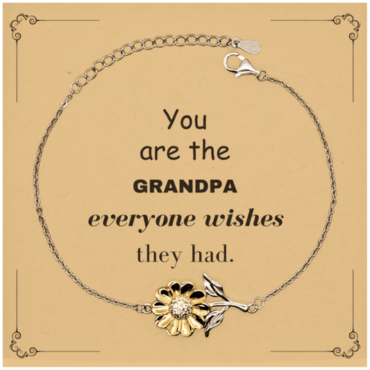 Grandpa Sunflower Bracelet, Everyone wishes they had, Inspirational Bracelet For Grandpa, Grandpa Gifts, Birthday Christmas Unique Gifts For Grandpa - Mallard Moon Gift Shop