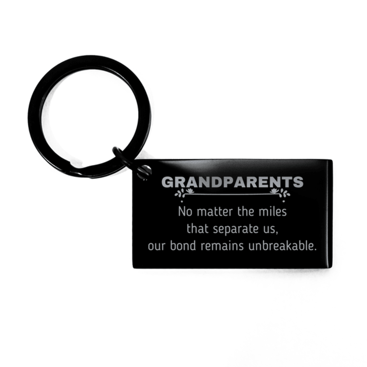 Grandparents Long Distance Relationship Gifts, No matter the miles that separate us, Cute Love Keychain For Grandparents, Birthday Christmas Unique Gifts For Grandparents - Mallard Moon Gift Shop