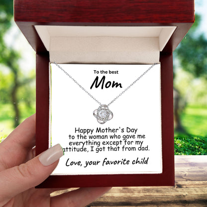 Happy Mother's Day to My Mom Love Knot Necklace - Mallard Moon Gift Shop