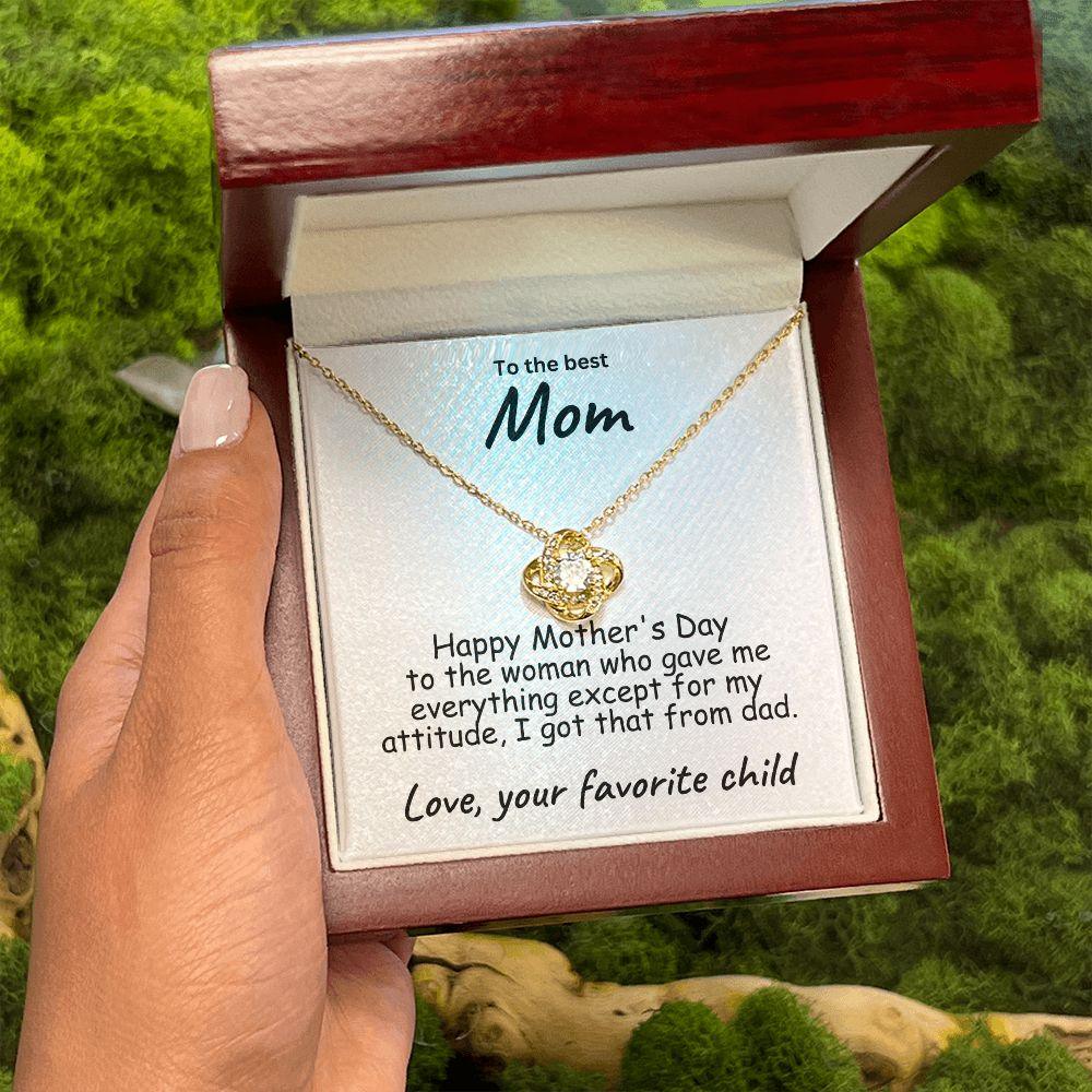 Happy Mother's Day to My Mom Love Knot Necklace - Mallard Moon Gift Shop