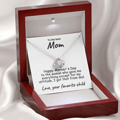 Happy Mother's Day to My Mom Love Knot Necklace - Mallard Moon Gift Shop