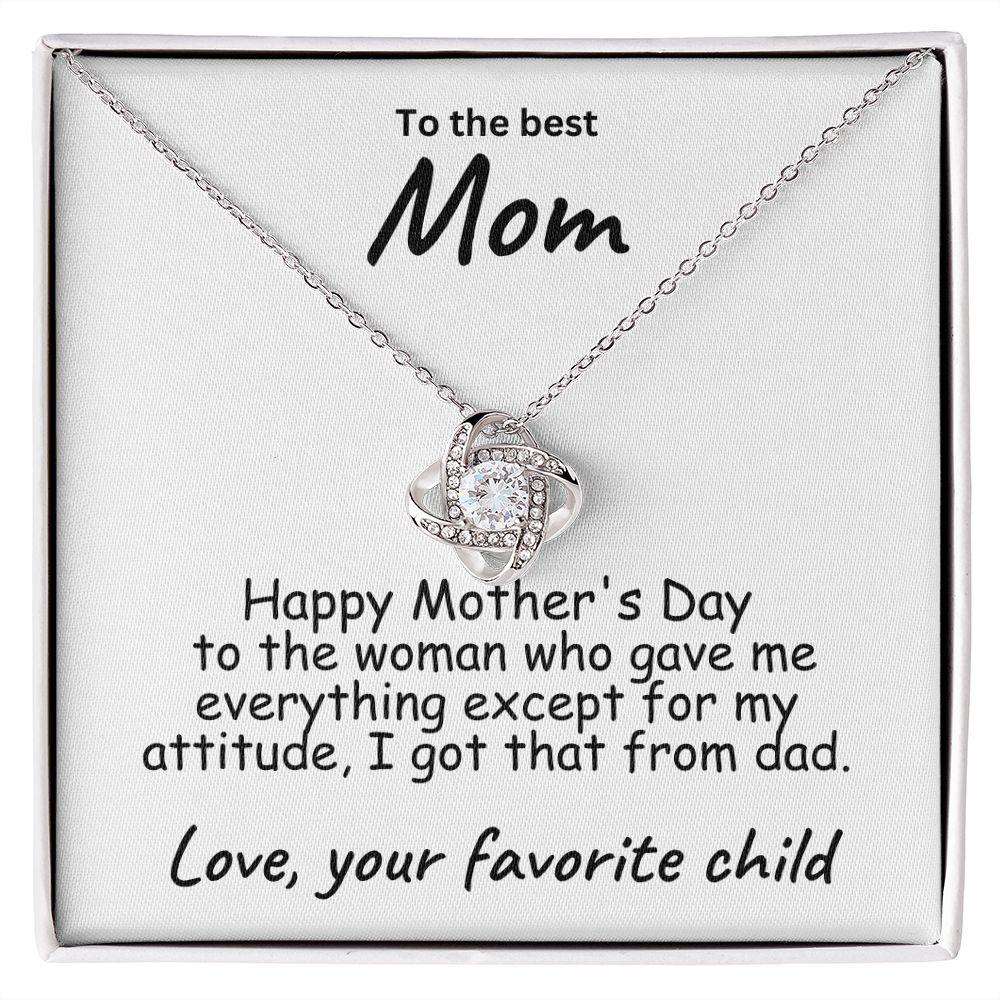 Happy Mother's Day to My Mom Love Knot Necklace - Mallard Moon Gift Shop