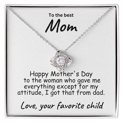 Happy Mother's Day to My Mom Love Knot Necklace - Mallard Moon Gift Shop