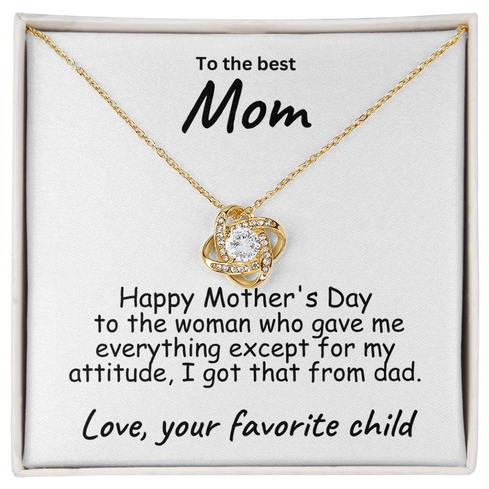 Happy Mother's Day to My Mom Love Knot Necklace - Mallard Moon Gift Shop