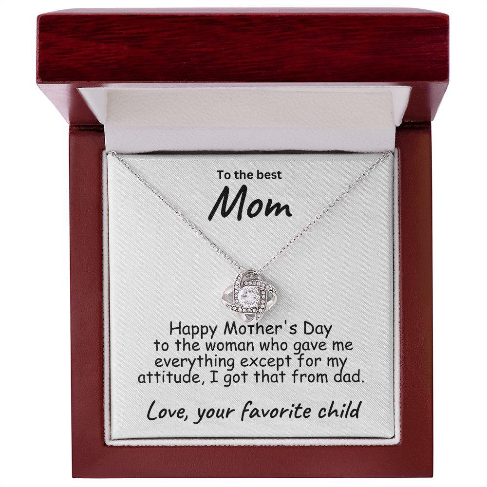 Happy Mother's Day to My Mom Love Knot Necklace - Mallard Moon Gift Shop