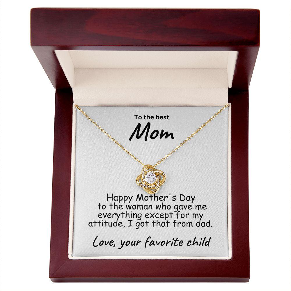 Happy Mother's Day to My Mom Love Knot Necklace - Mallard Moon Gift Shop