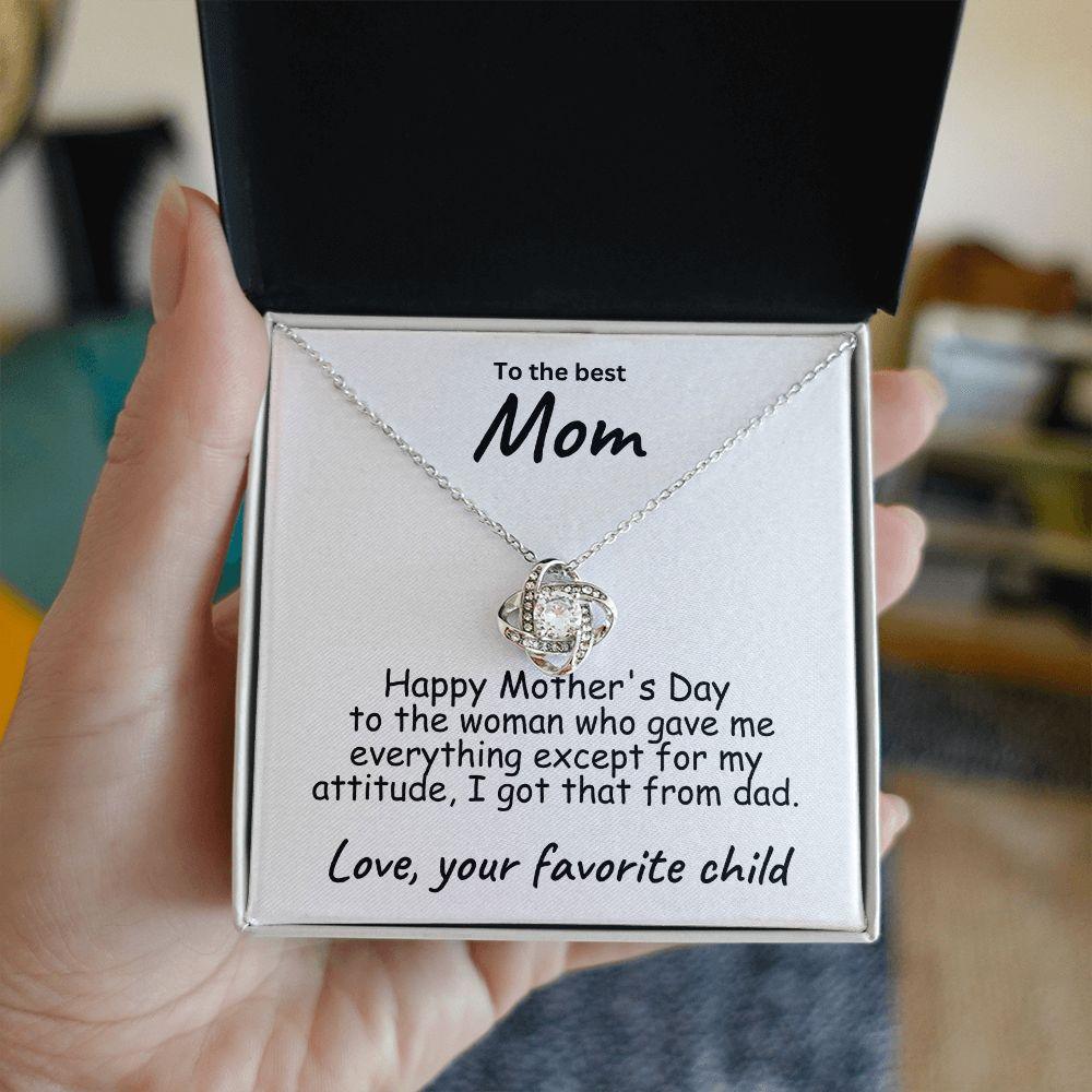 Happy Mother's Day to My Mom Love Knot Necklace - Mallard Moon Gift Shop