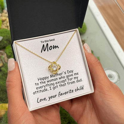 Happy Mother's Day to My Mom Love Knot Necklace - Mallard Moon Gift Shop