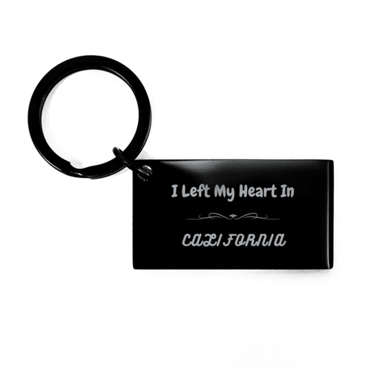 I Left My Heart In California Gifts, Meaningful California State for Friends, Men, Women. Keychain for California People - Mallard Moon Gift Shop