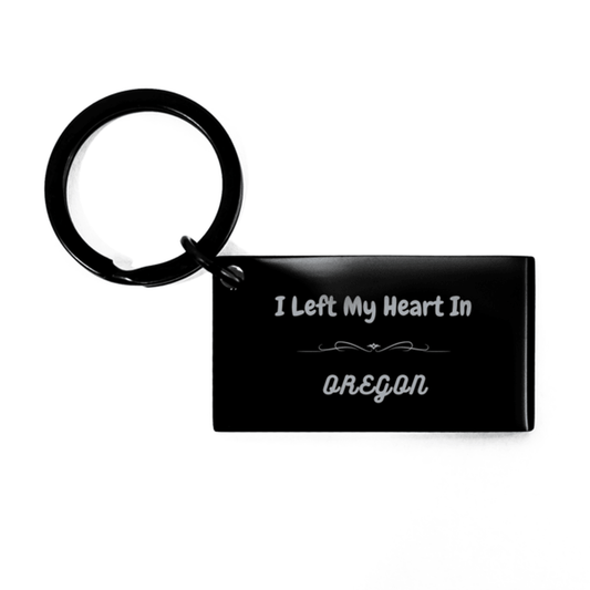 I Left My Heart In Oregon Gifts, Meaningful Oregon State for Friends, Men, Women. Keychain for Oregon People - Mallard Moon Gift Shop