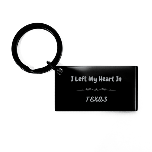 I Left My Heart In Texas Gifts, Meaningful Texas State for Friends, Men, Women. Keychain for Texas People - Mallard Moon Gift Shop