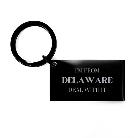 I'm from Delaware, Deal with it, Proud Delaware State Gifts, Delaware Keychain Gift Idea, Christmas Gifts for Delaware People, Coworkers, Colleague - Mallard Moon Gift Shop